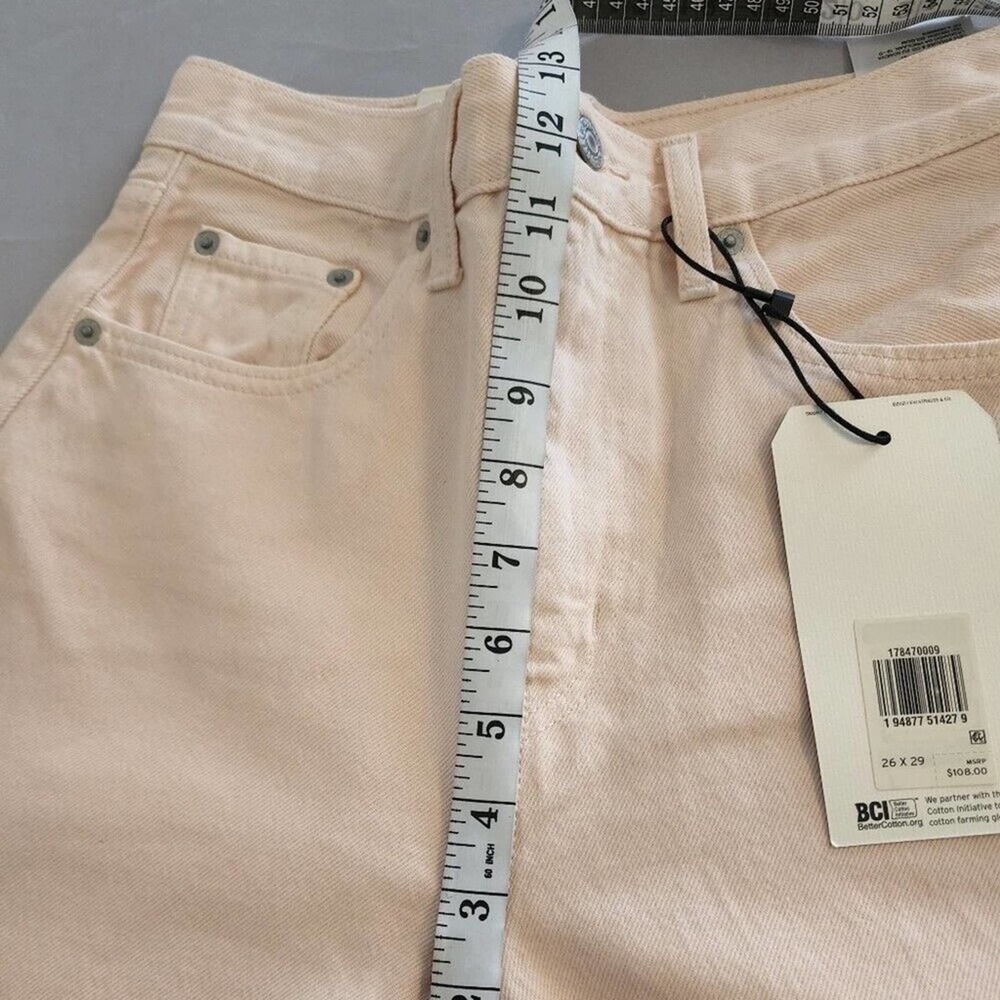 Levi's‎ x Free People high loose taper high rise peach colored jeans size 26 New - Picture 5 of 13